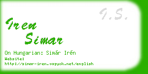 iren simar business card